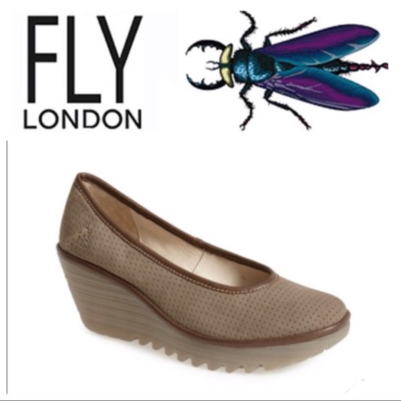 Fly London Shoes - Fly London Yalu Wedged Pumps; Euro 39